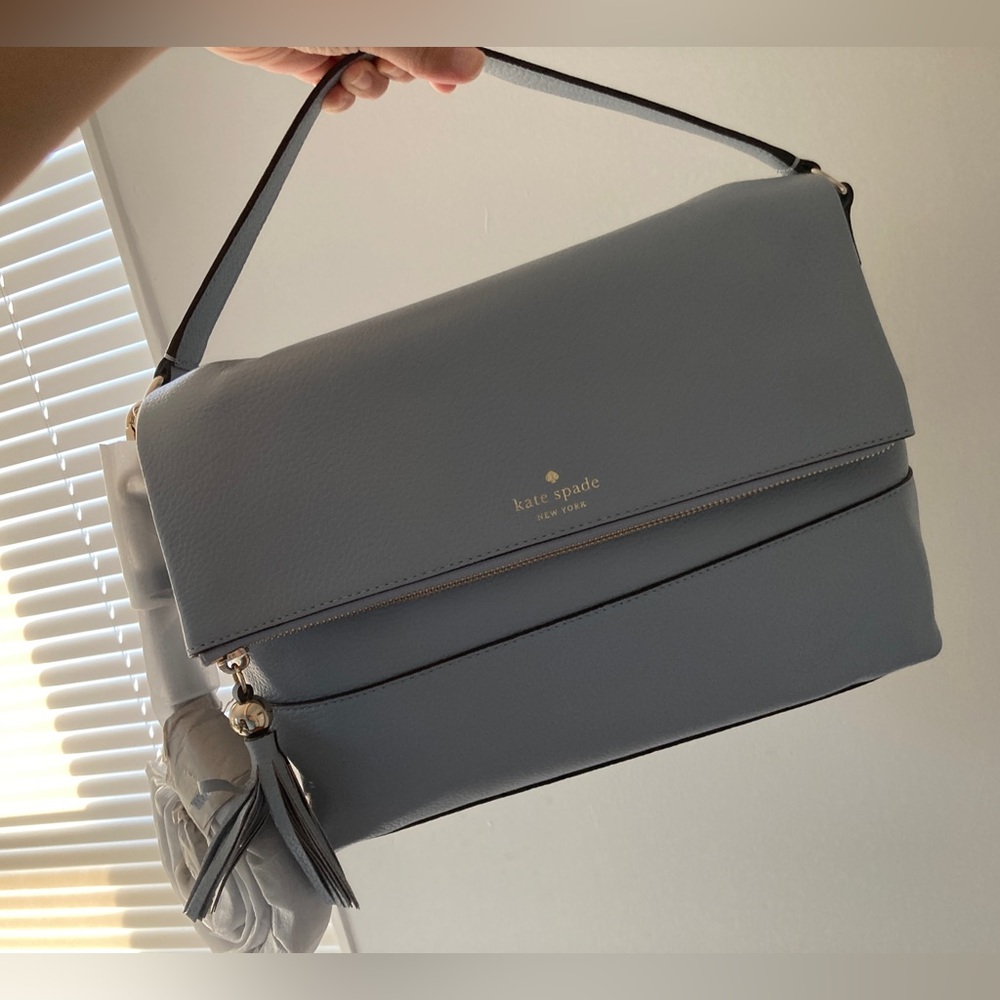 kate spade maria southport avenue frosted blue Crossbody Bag Purse NEW